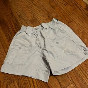 Aftco Original fishing shorts size 30 GUC powder blue in color